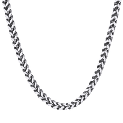 4.5mm Stainless Steel Franco Chain Necklace in Steel