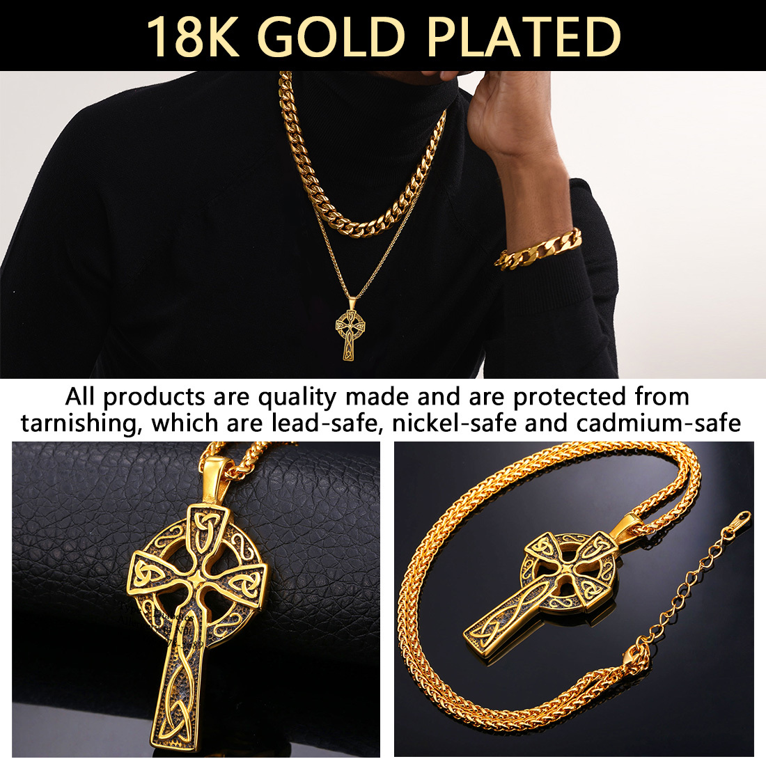 Celtic Knot Cross Pendant - Symbol of Eternal Love & Faith