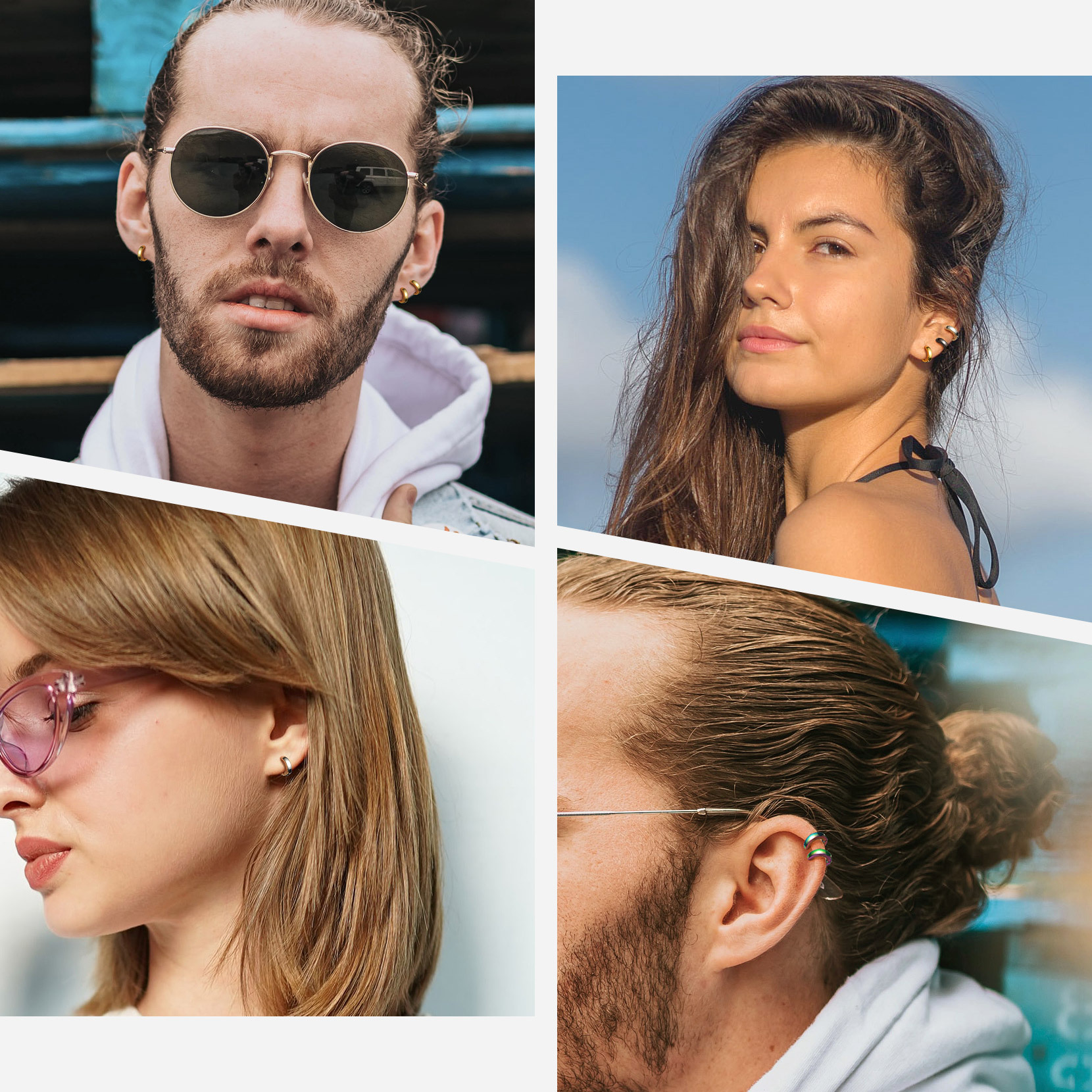 Classic Stainless Steel Hoop Earrings for Men