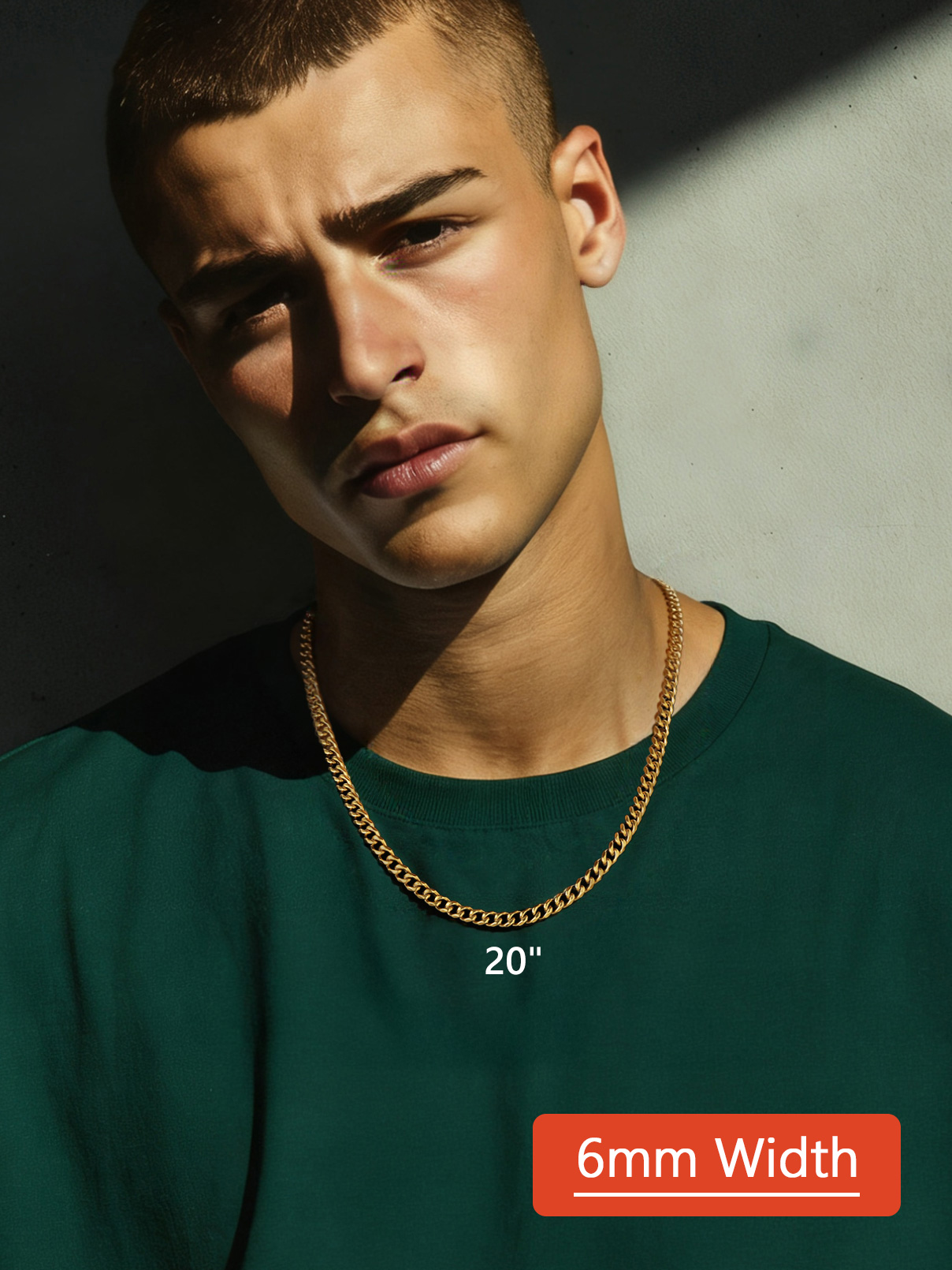 Hip Hop Cuban Chain Necklace for Men Huasband Boy Friends Gift 6mm Width