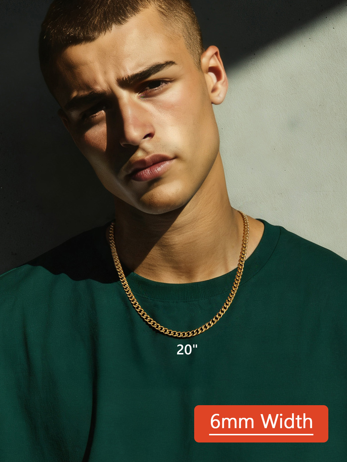 Hip Hop Cuban Chain Necklace for Men Huasband Boy Friends Gift 6mm Width