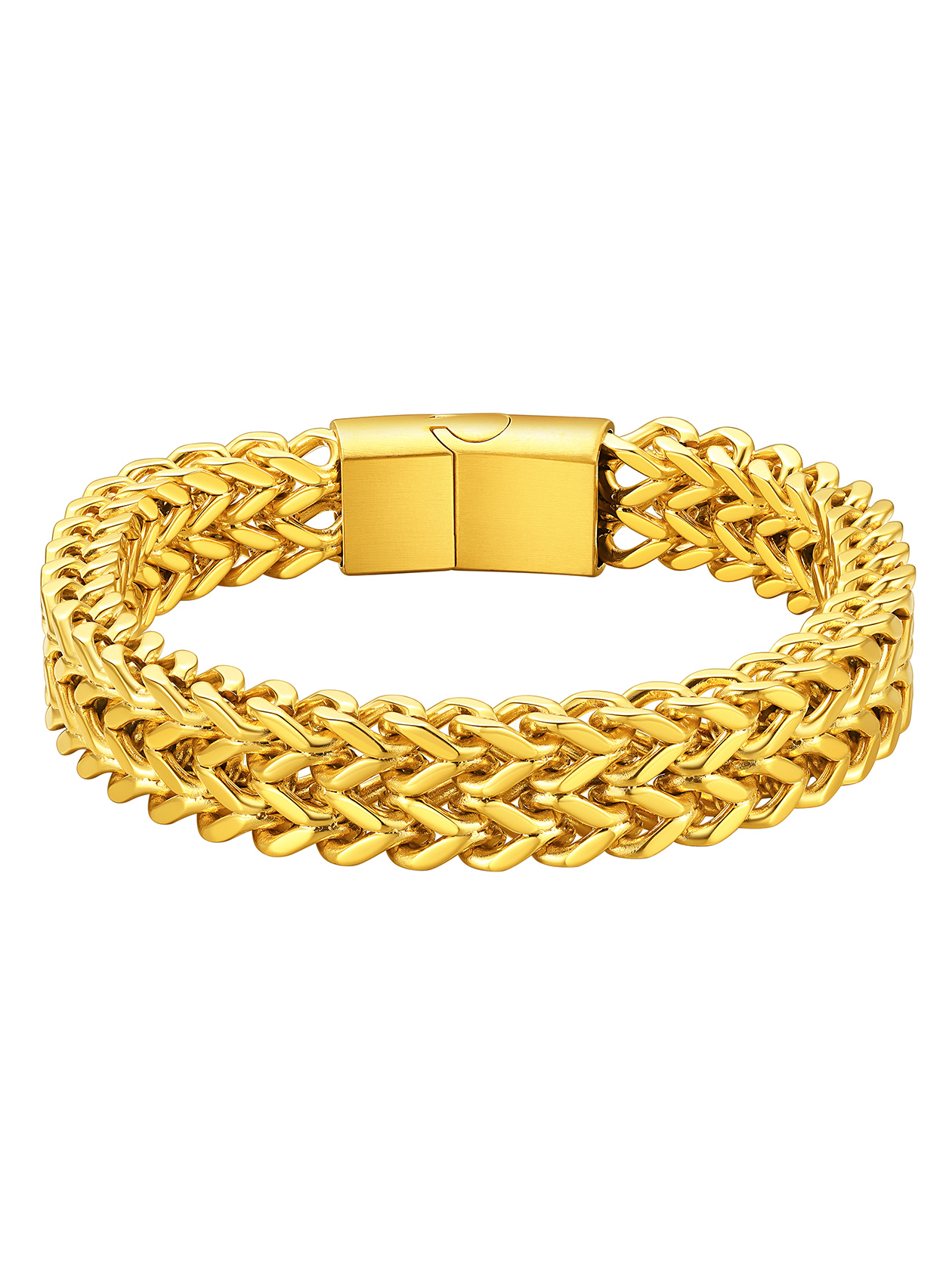 6-10mm Stainless Steel Magnetic Clasp Bracelet for Men
