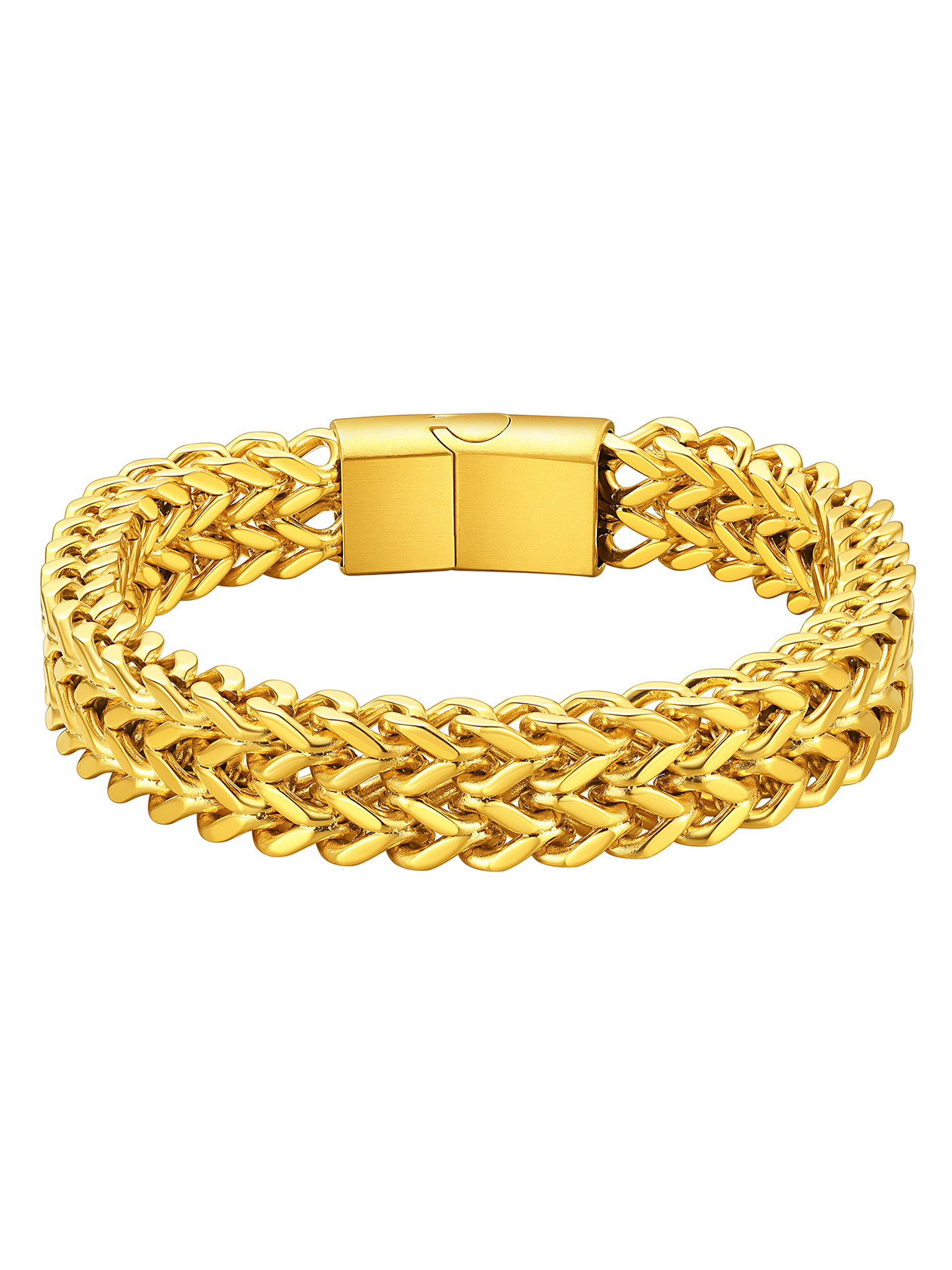 6-10mm Stainless Steel Magnetic Clasp Bracelet for Men