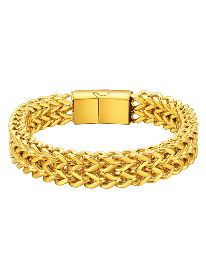 6-10mm Stainless Steel Magnetic Clasp Bracelet for Men