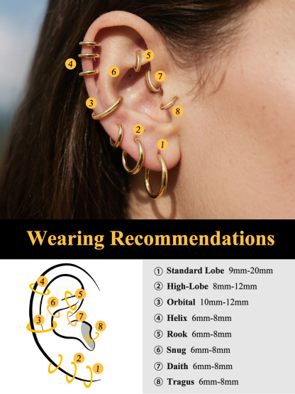 Small Huggie Hoop Earrings for Men Women