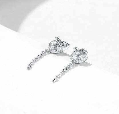 Sterling Silver Cute Mouse Stud Earrings