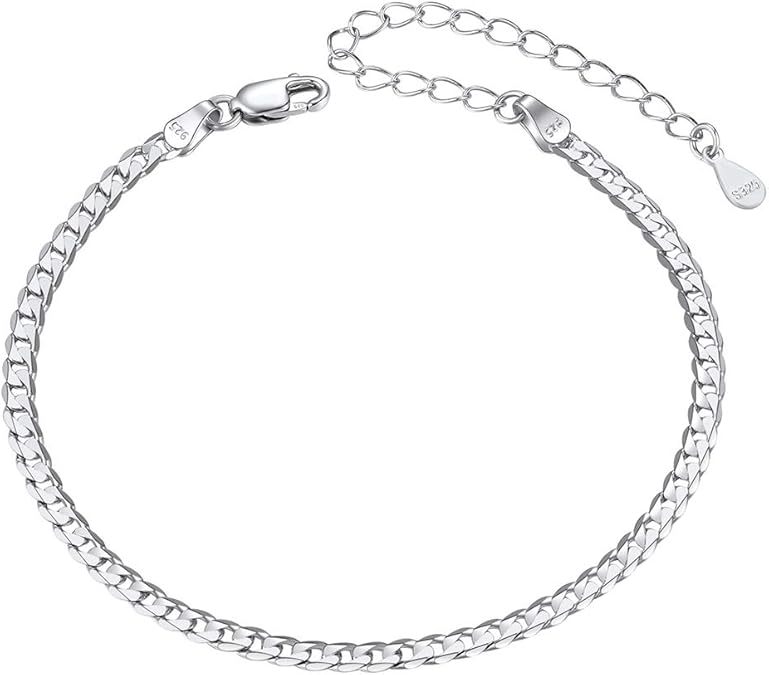 3mm Miami Cuban Link Bracelet 925 Sterling Silver Solid
