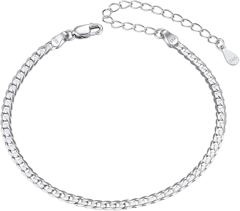 3mm Miami Cuban Link Bracelet 925 Sterling Silver Solid