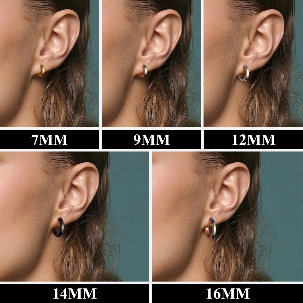 Classic Stainless Steel Hoop Earrings for Men