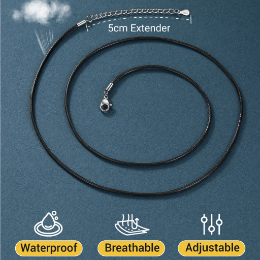 1.5/2/3mm Braided Leather Chain Necklace for Men Women