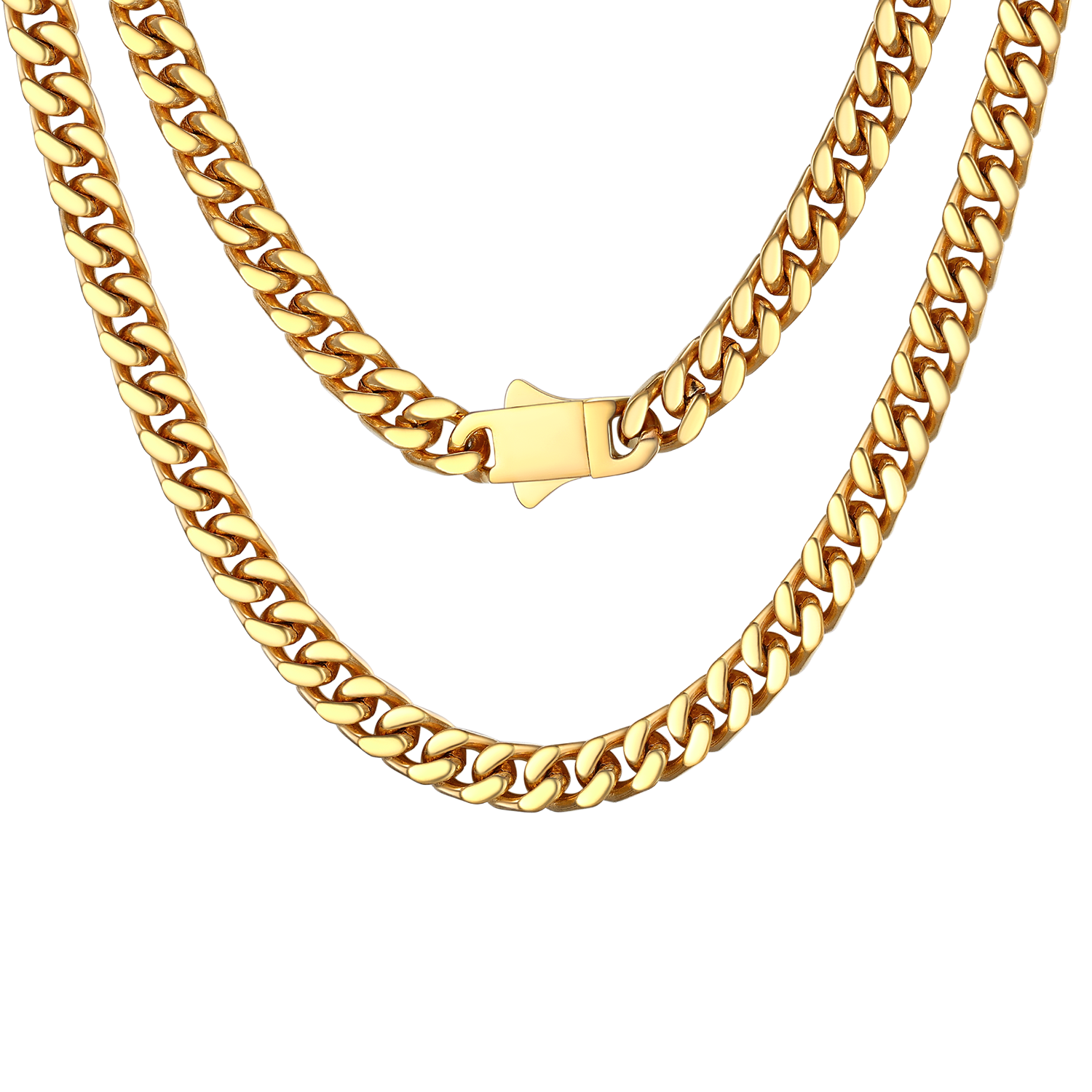 5mm Cuban Chain Necklace in Gold Plated