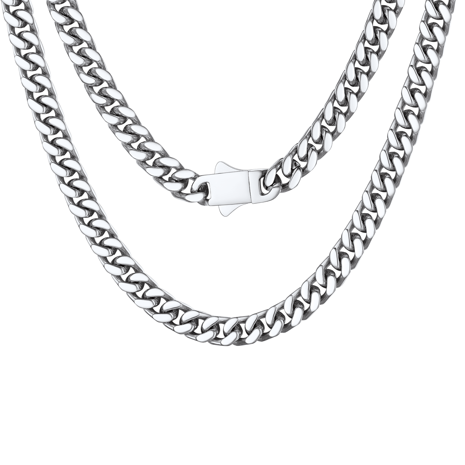 5mm Cuban Chain Necklace in Stainless Steel