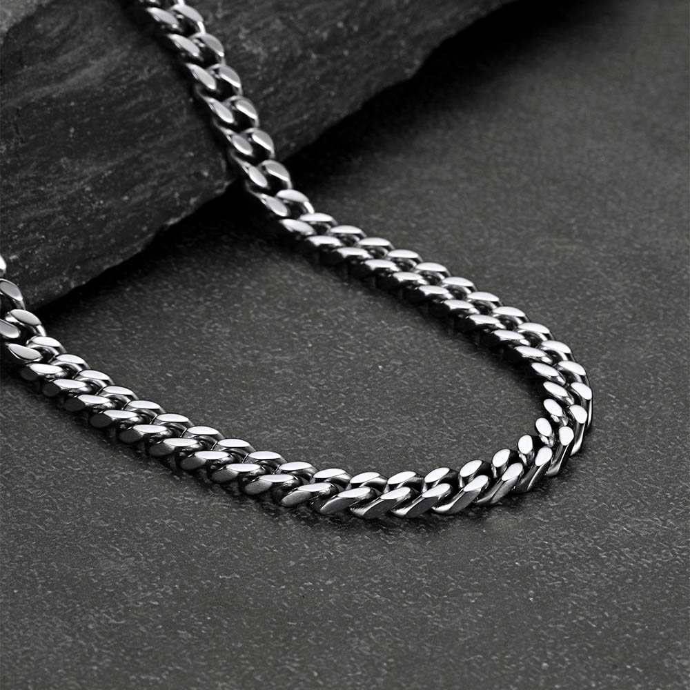 5mm Cuban Link Chain Necklace, Stainless Steel-03