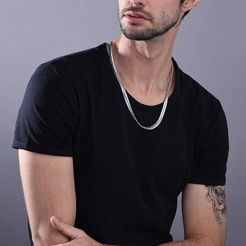 6mm Wide Stainless Steel Chain Necklace - Men's Hip Hop Jewelry​