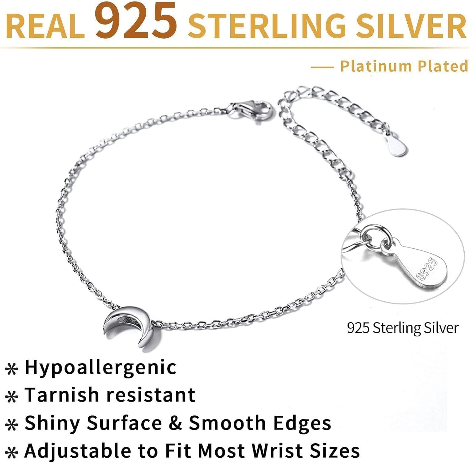 Moon Link Chain Bracelet