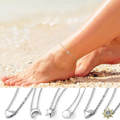 Dainty Small Moon Ankle  in Different style