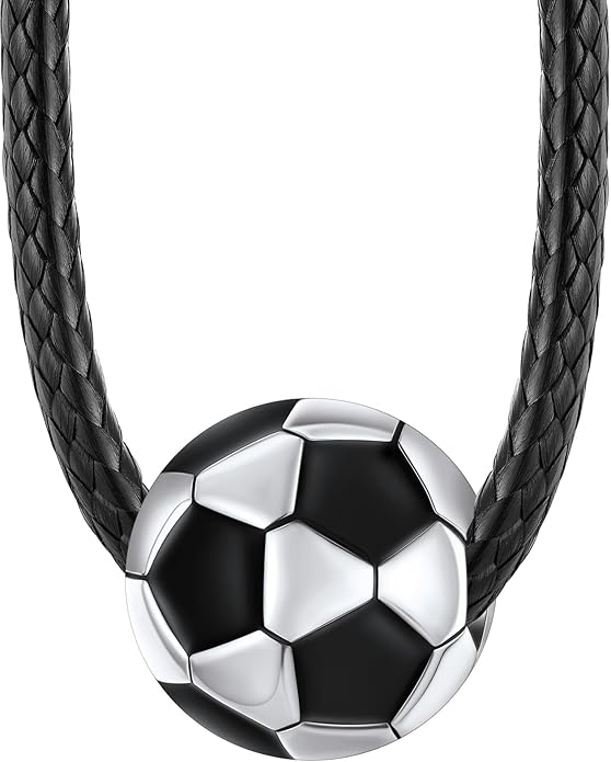 Stainless Steel Football Necklace