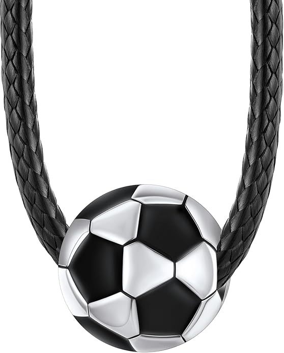 Stainless Steel Football Necklace