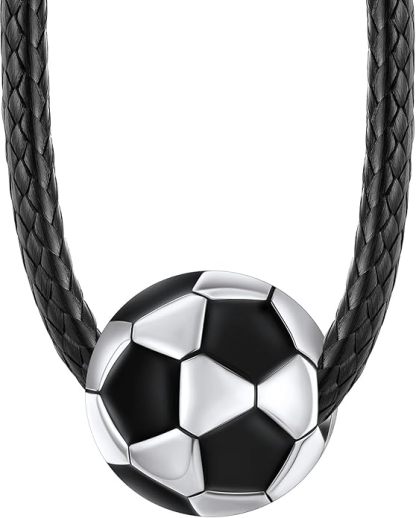 Stainless Steel Football Necklace