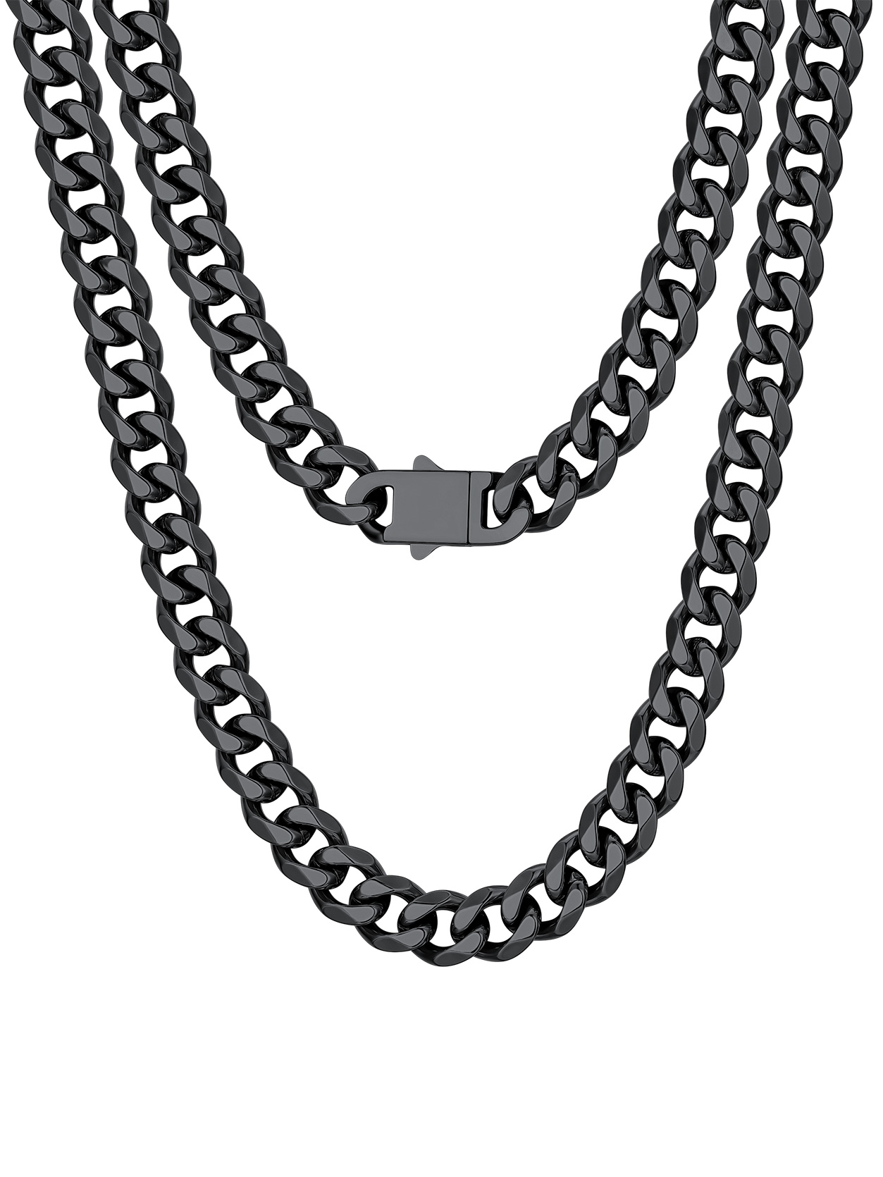 6MM/9MM/12MM Stainless Steel Polished Cuban Link Chain Necklace For Men