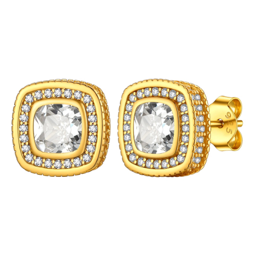6mm White Zirconia Stud Earrings Earrings For Men Women