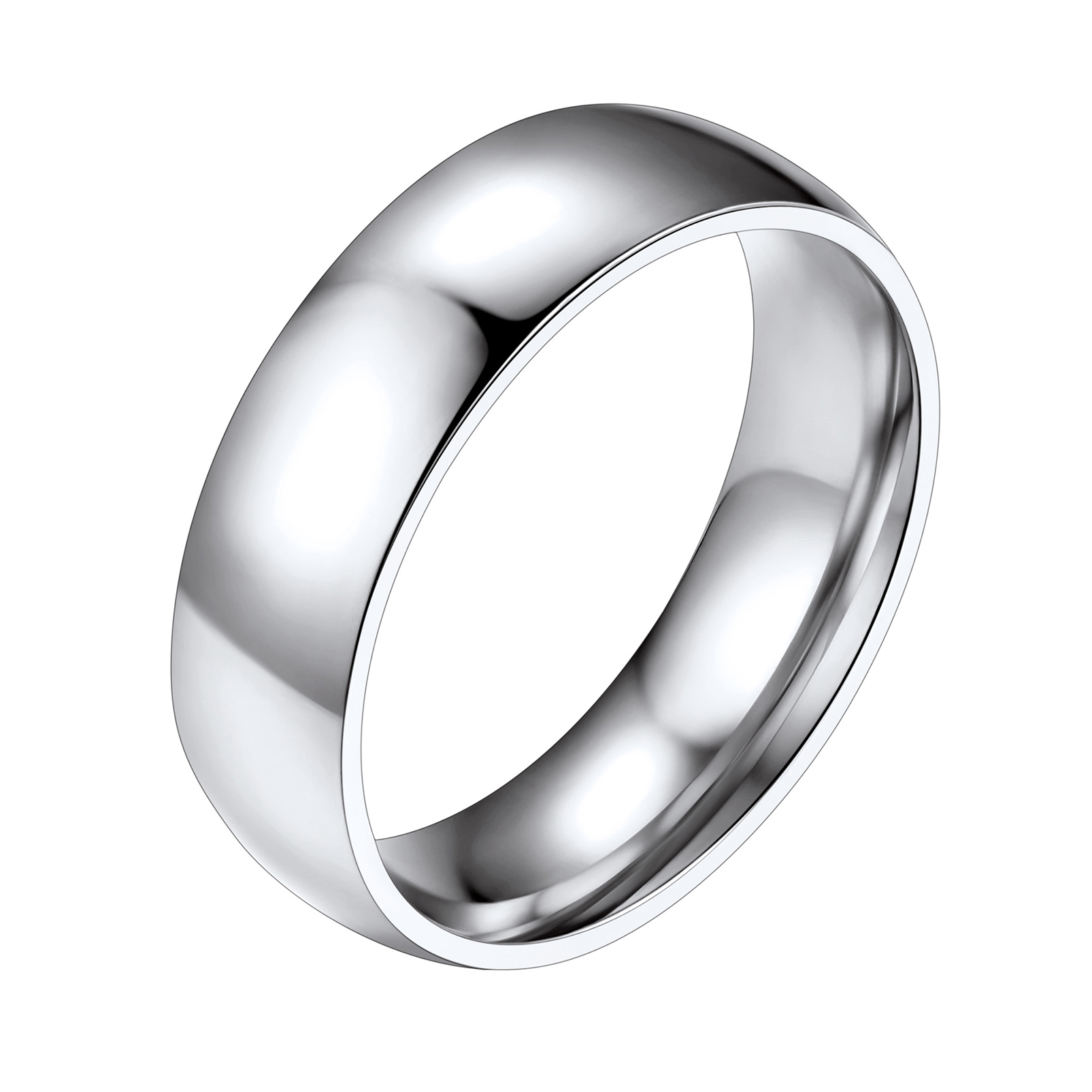 2mm-8mm Polished Stainless Steel Ring For Men Women