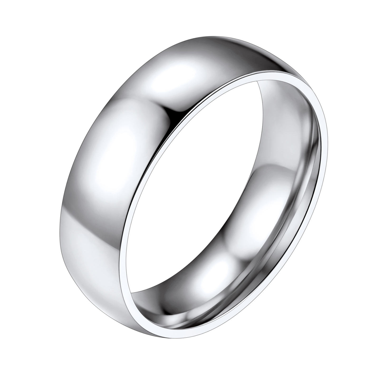 2mm-8mm Polished Stainless Steel Ring For Men Women