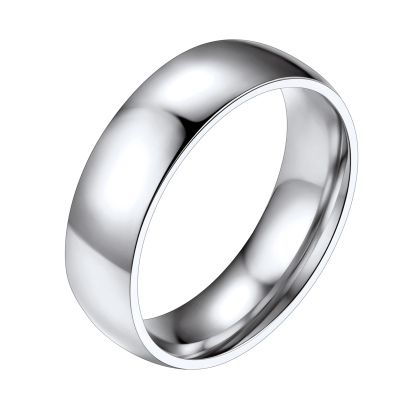 2mm-8mm Polished Stainless Steel Ring For Men Women