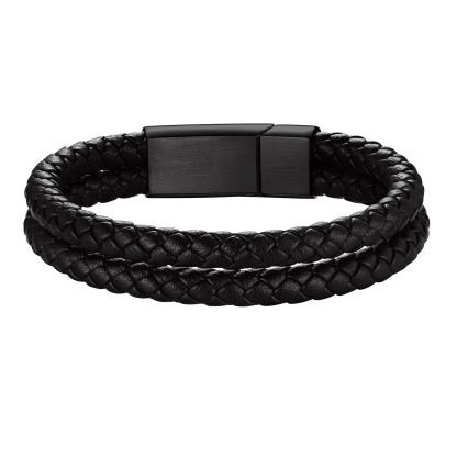 7.5" Rope Leather Bracelet for Men