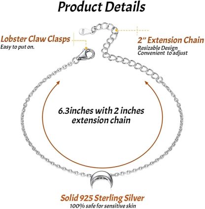 Moon Link Chain Bracelet