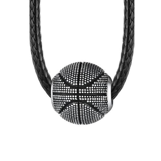 Stainless Steel Basketball Necklace