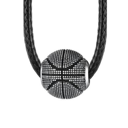 Stainless Steel Basketball Necklace