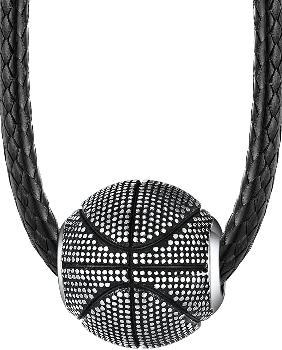 Stainless Steel Basketball Necklace