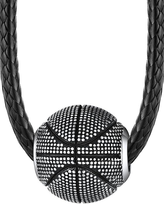Stainless Steel Basketball Necklace