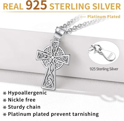 Celtic Cross Irish Knot Pendant Necklace