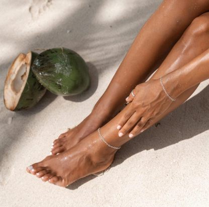 Heart Link Chain Anklets for Women