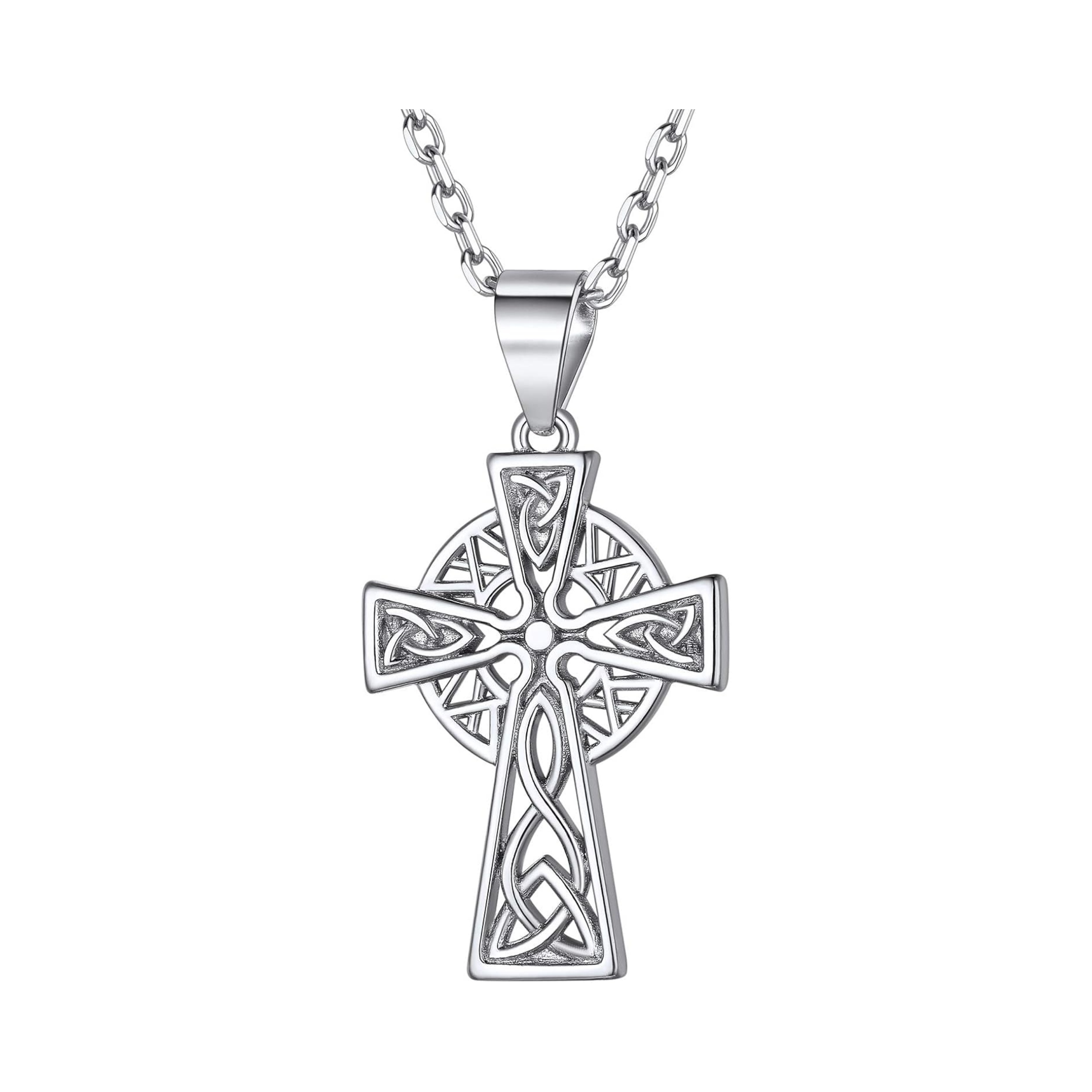 Celtic Cross Irish Knot Pendant Necklace