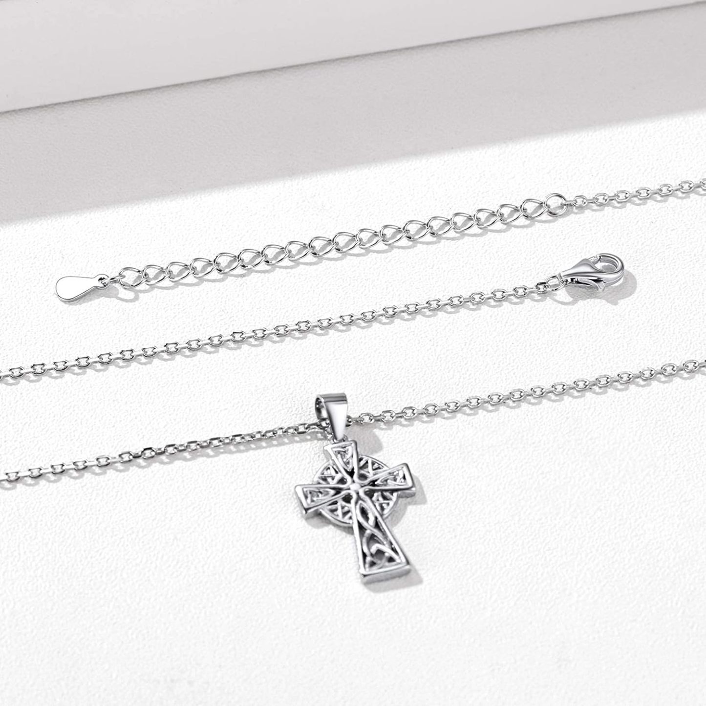 Celtic Cross Irish Knot Pendant Necklace