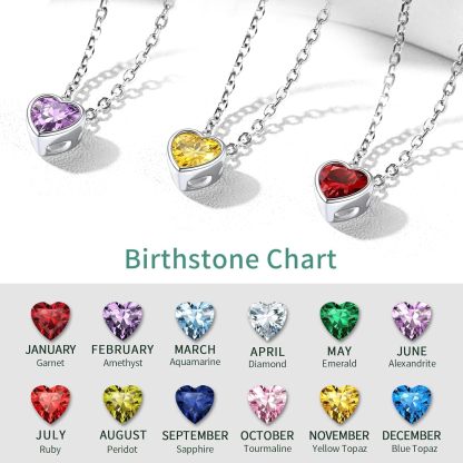 Bride Heart Birthstone Wedding Anklets