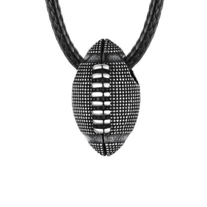 Stainless Steel Soccer Pendant Necklace