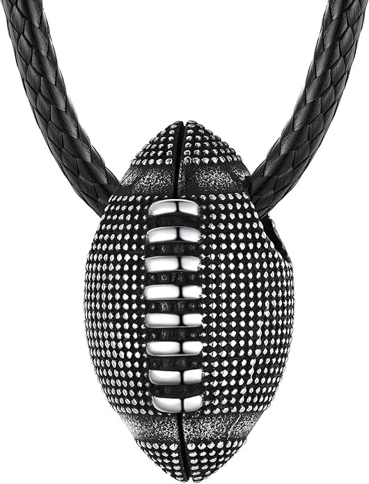 Stainless Steel Soccer Pendant Necklace