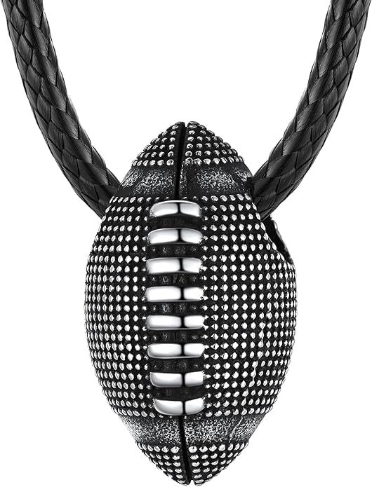Stainless Steel Soccer Pendant Necklace