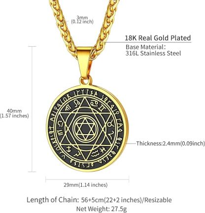 Talisman Seal Solomon Star Necklace