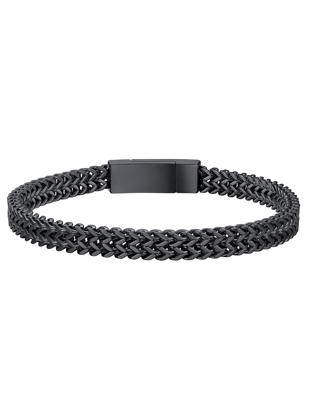 6-10mm Stainless Steel Magnetic Clasp Bracelet for Men