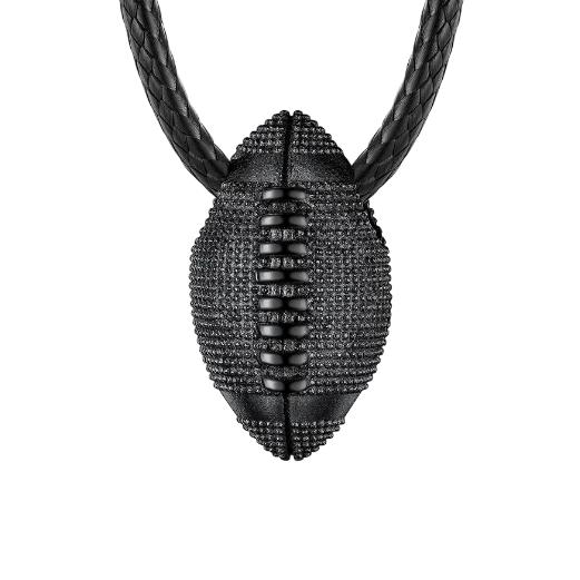 Stainless Steel Soccer Pendant Necklace