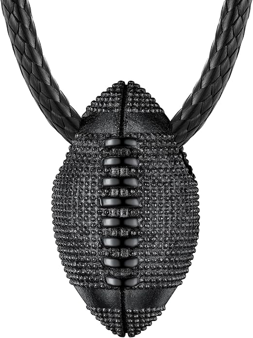 Stainless Steel Soccer Pendant Necklace