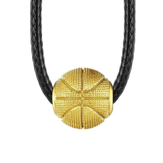 Stainless Steel Basketball Necklace