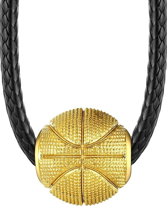 Stainless Steel Basketball Necklace