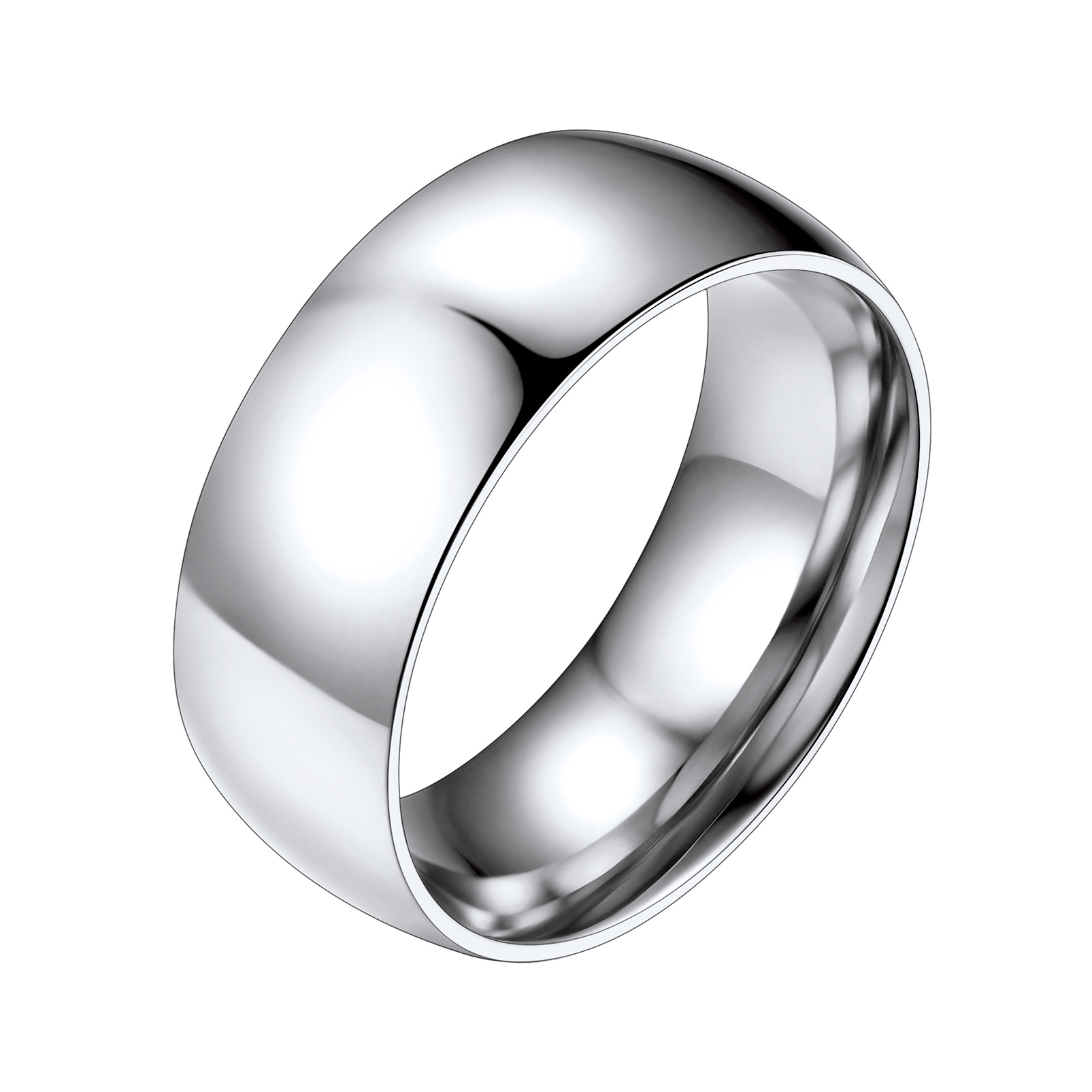 2mm-8mm Polished Stainless Steel Ring For Men Women