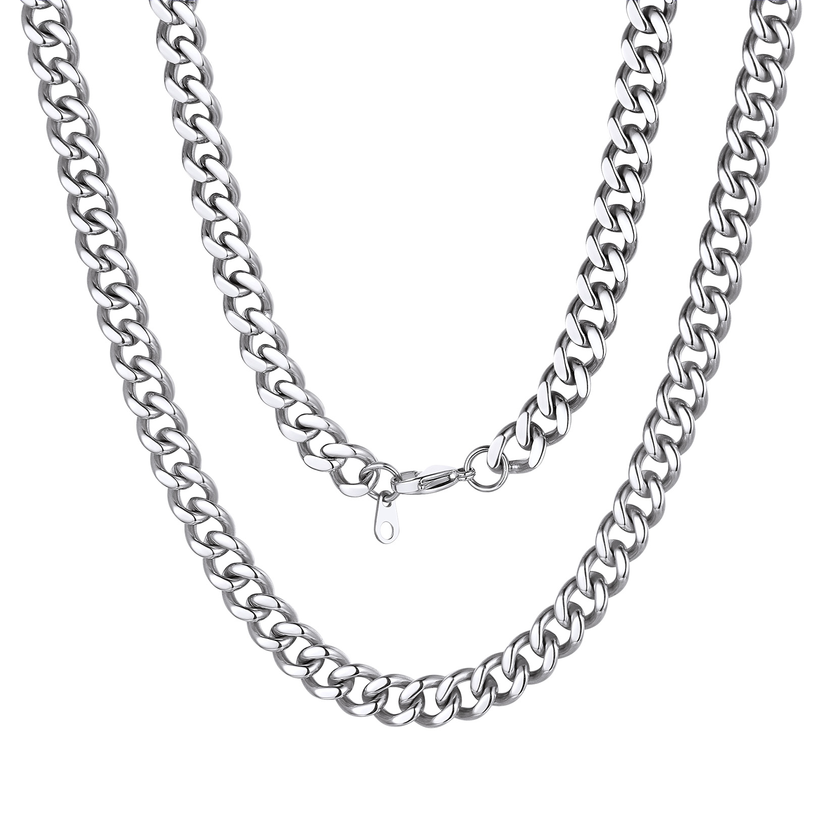 9mm Cuban Chain Necklace in Stainless Steel